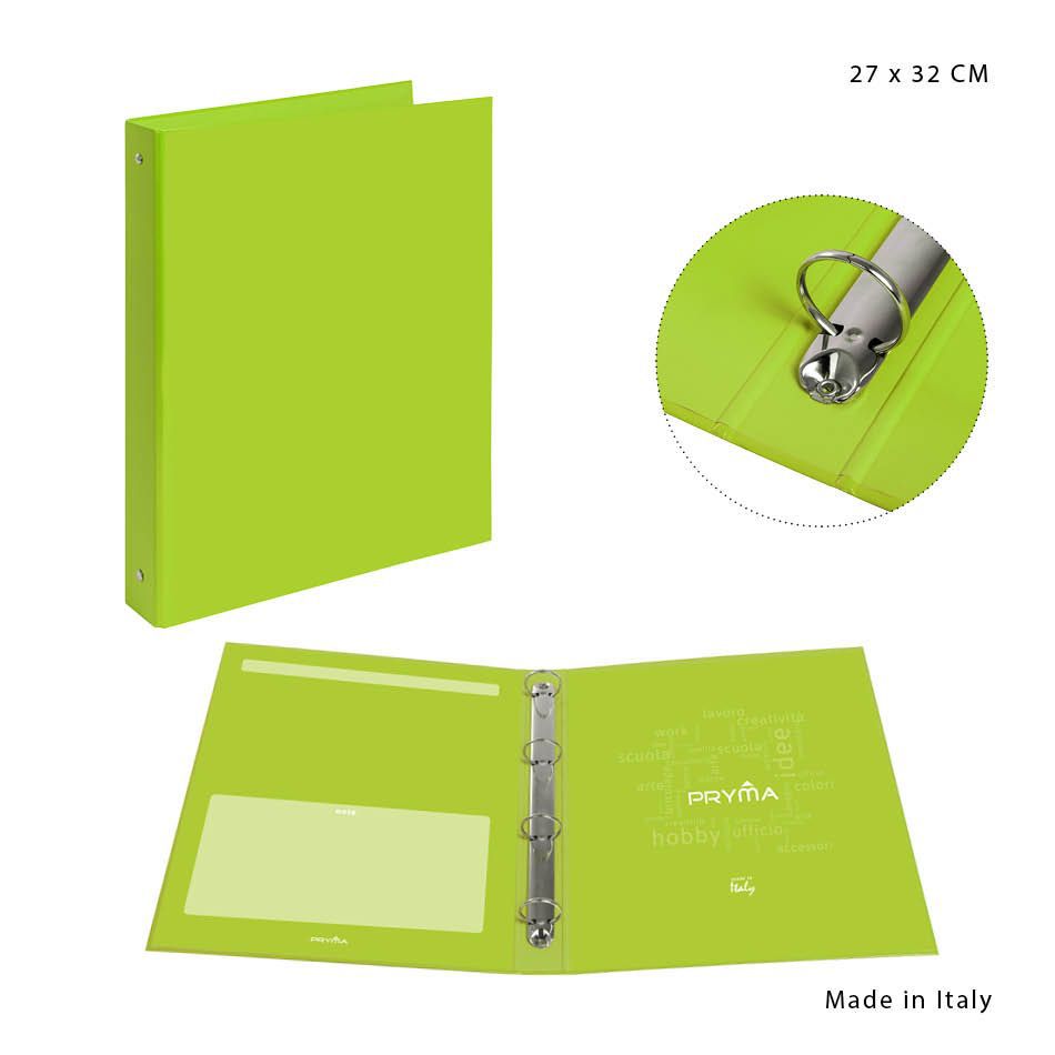 Carpeta de 4 anillas verde claro 27x32cm - Artículos de oficina