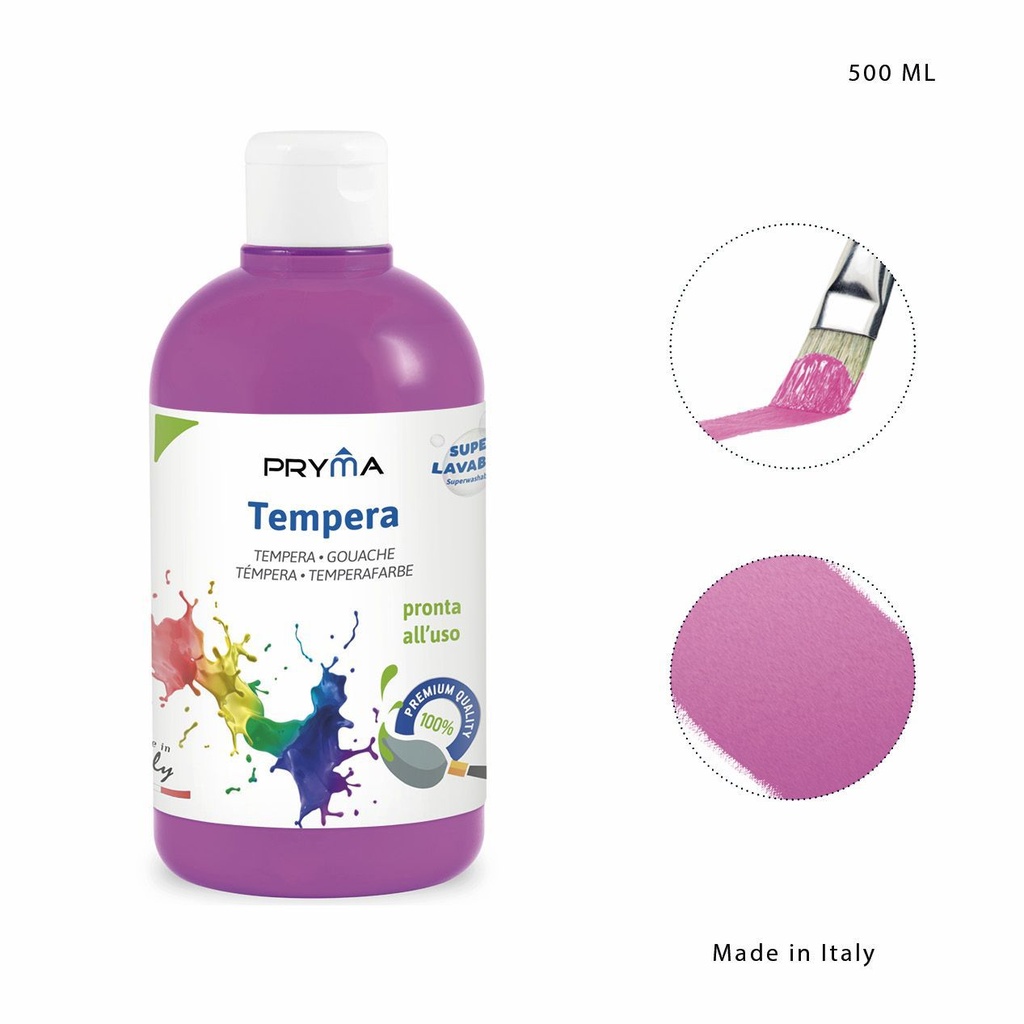 Tempera lavable 500ml rosa