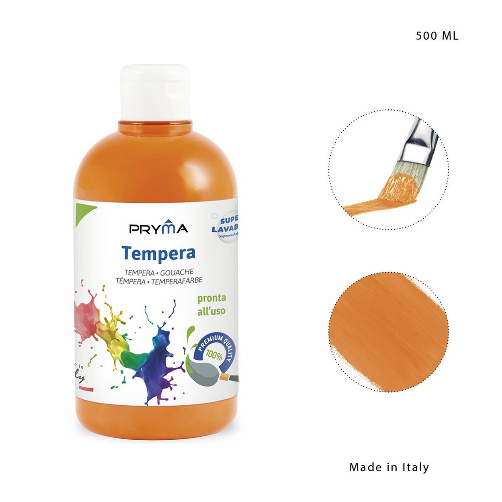 Témpera lavable 500ml amarillo ocre