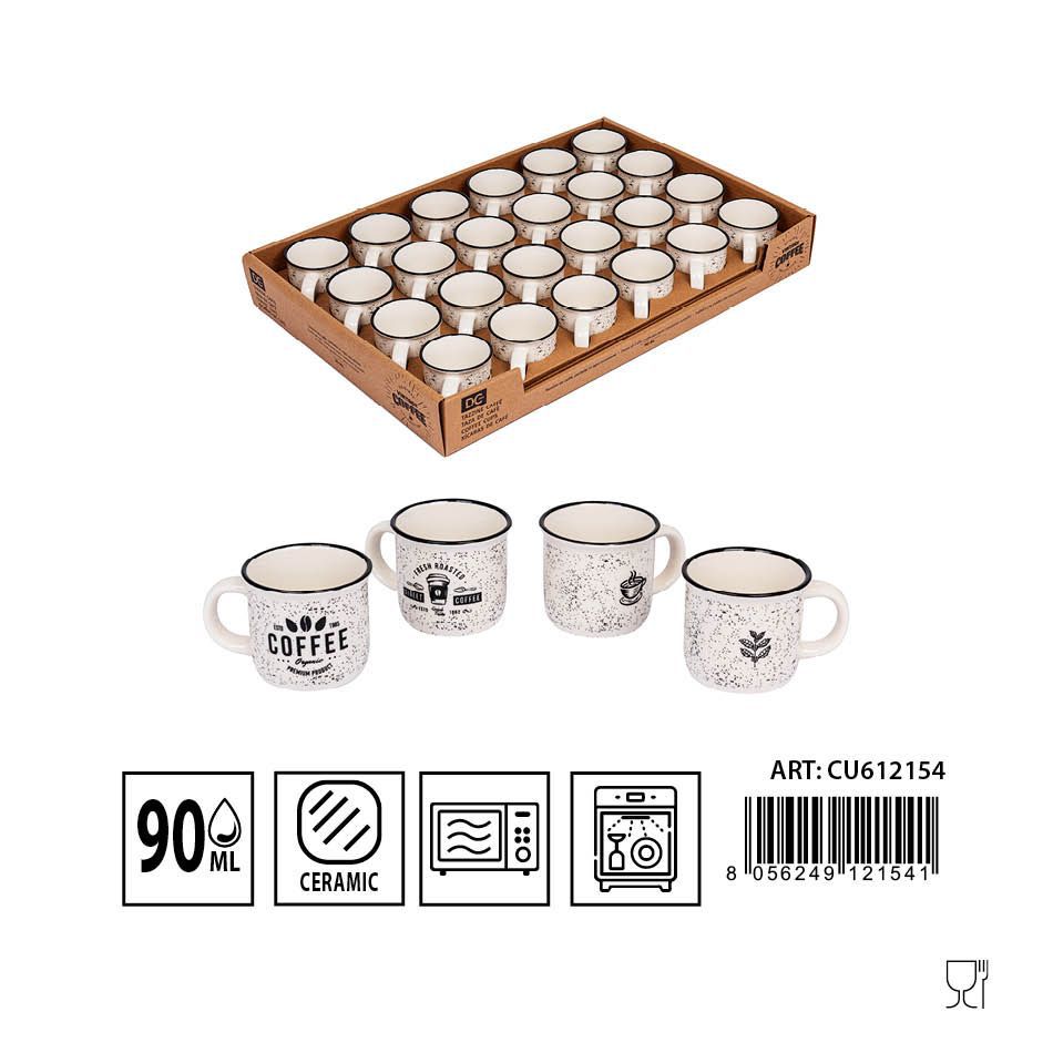 Taza de café de cerámica con asa 3oz (90ml) para bebidas