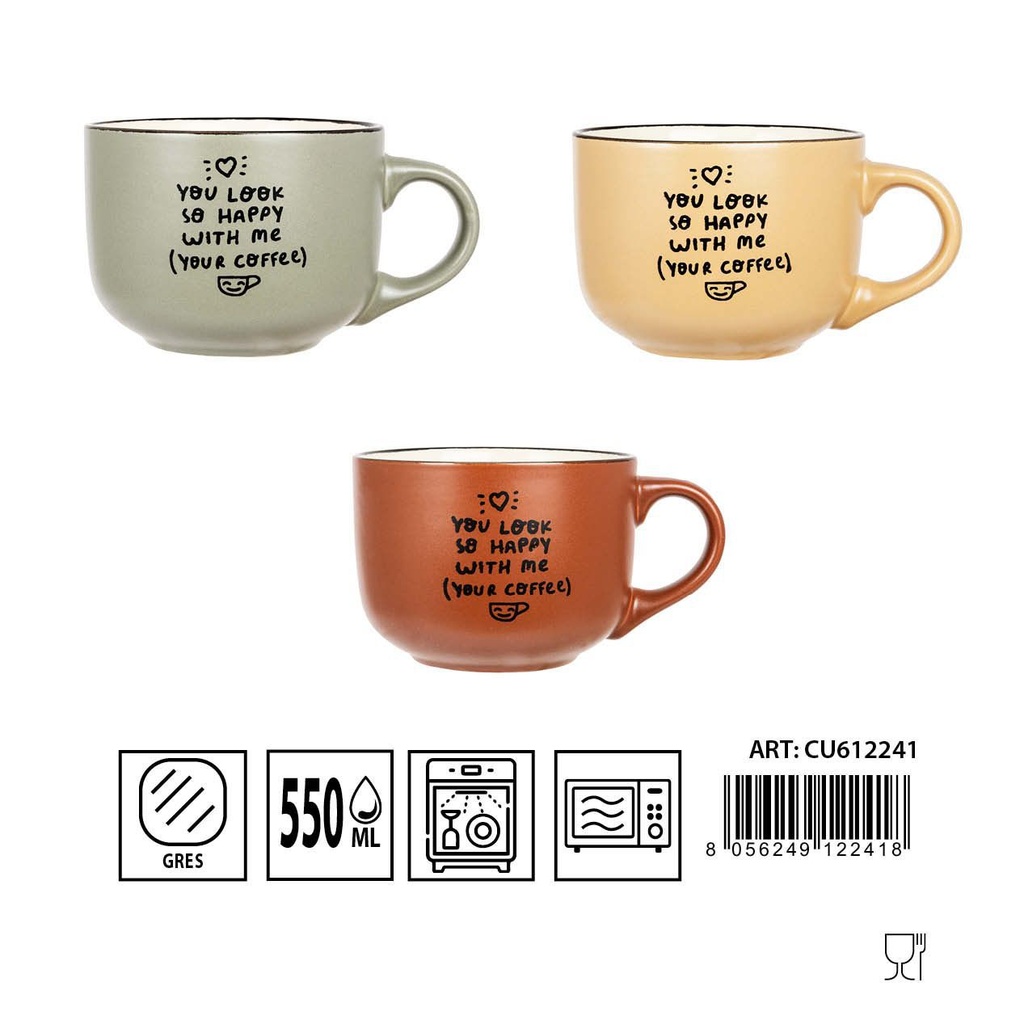 Taza de cereal de cerámica 550ml