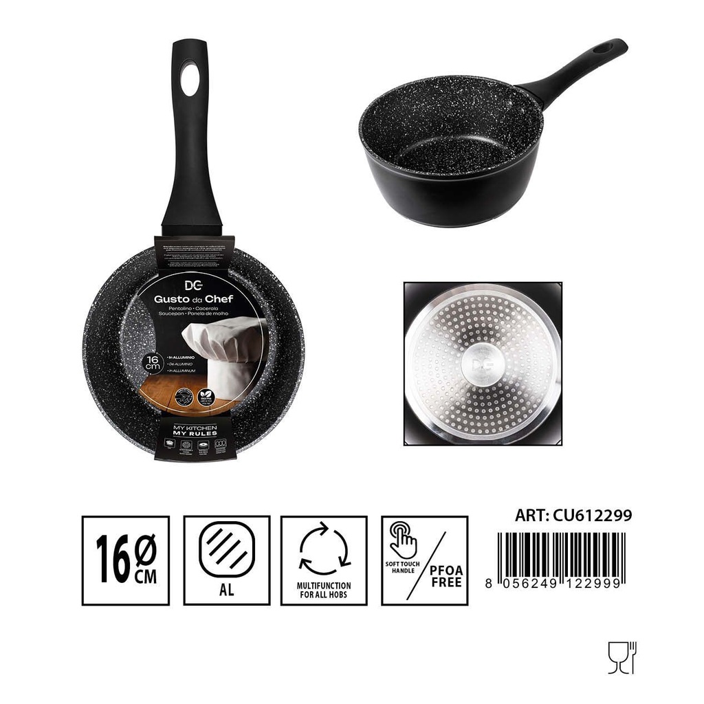 Cacerola de inducción de 16 cm adaptable a inducción - Utensilios de cocina