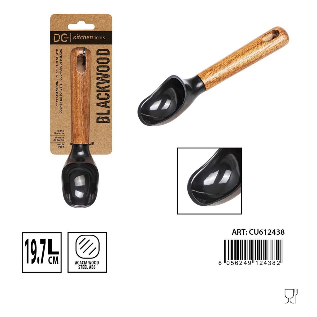 Cuchara para helado de 19.7 cm BLACK WOOD - Utensilios de cocina
