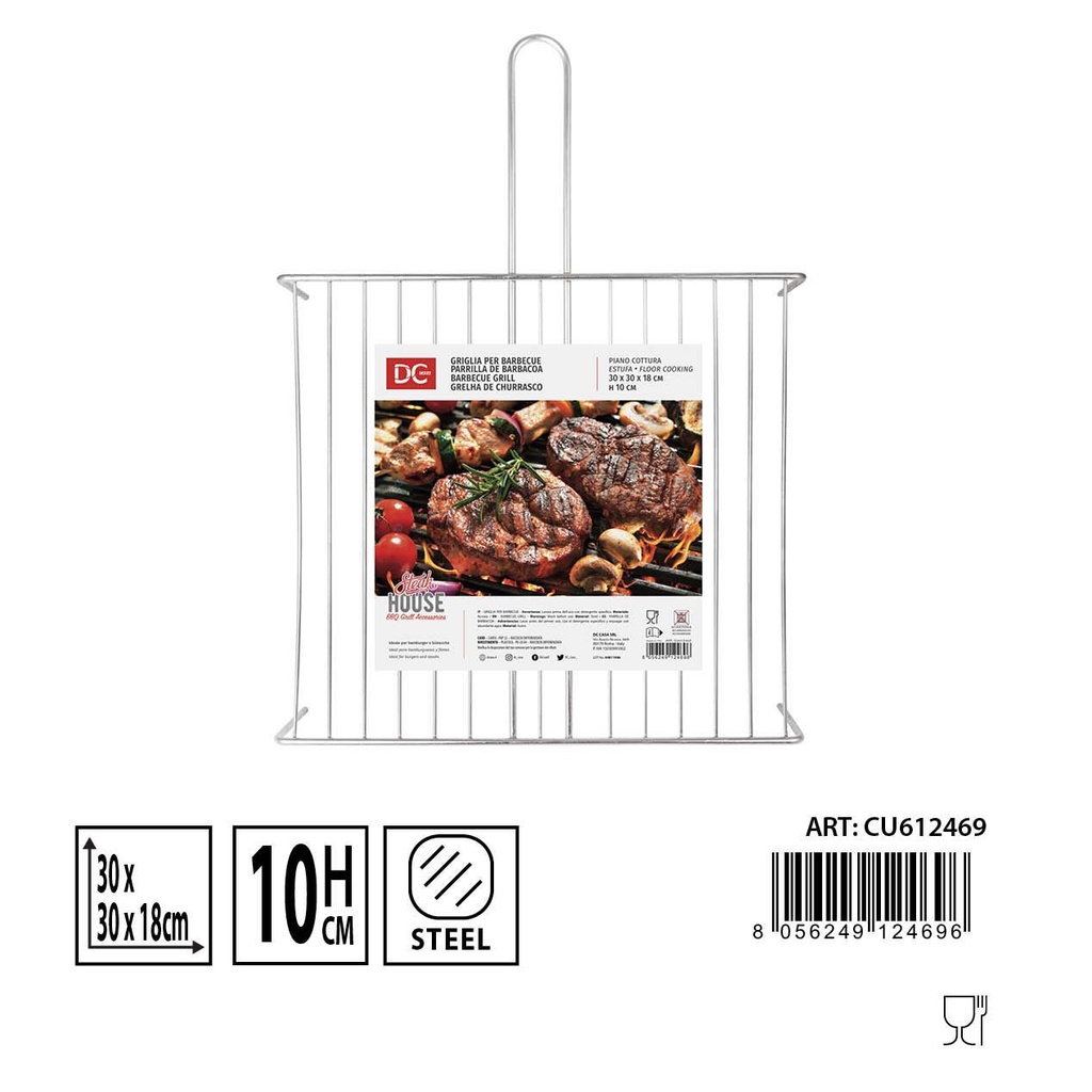 Parilla DC Casa BBQ 30x30x18h 10cm - Utensilios de cocina