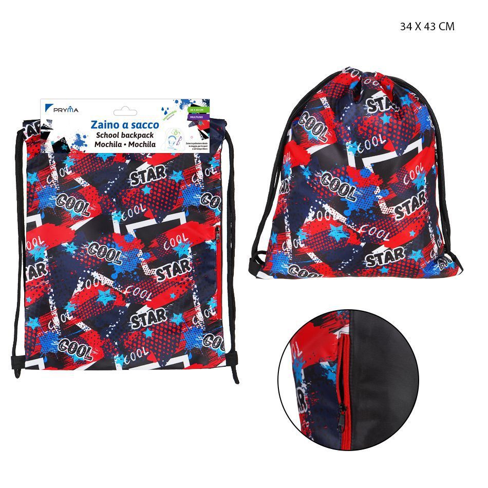 Bolsa con cordón 34x43cm para deportes y actividades