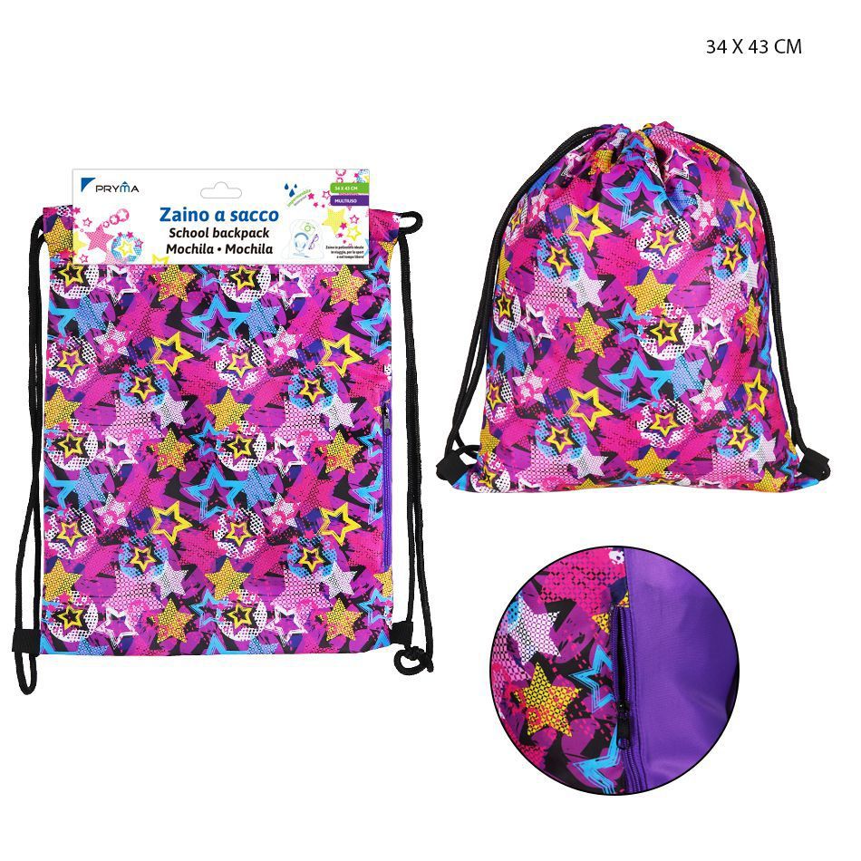 Bolsa con cordón 34x43 cm - Material escolar