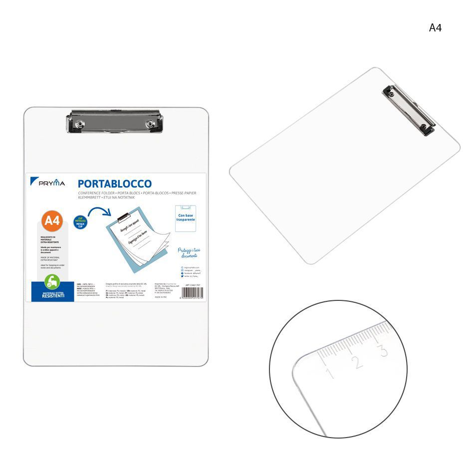 Tabla sujetapapeles transparente A4