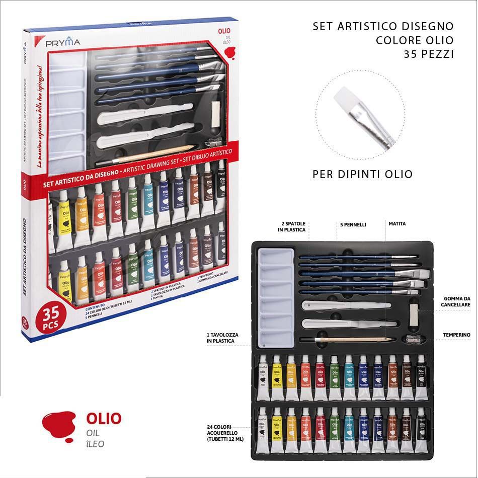 Juego de pintura al óleo 35 piezas - Material de arte profesional