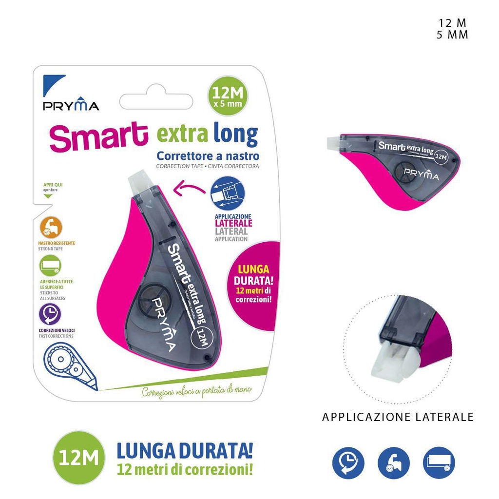 Cinta correctora SMART 12 m - Accesorios de oficina