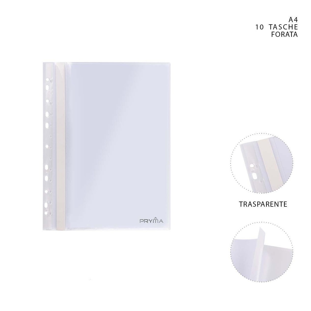 Carpeta flexible transparente 10 páginas A4 para documentos