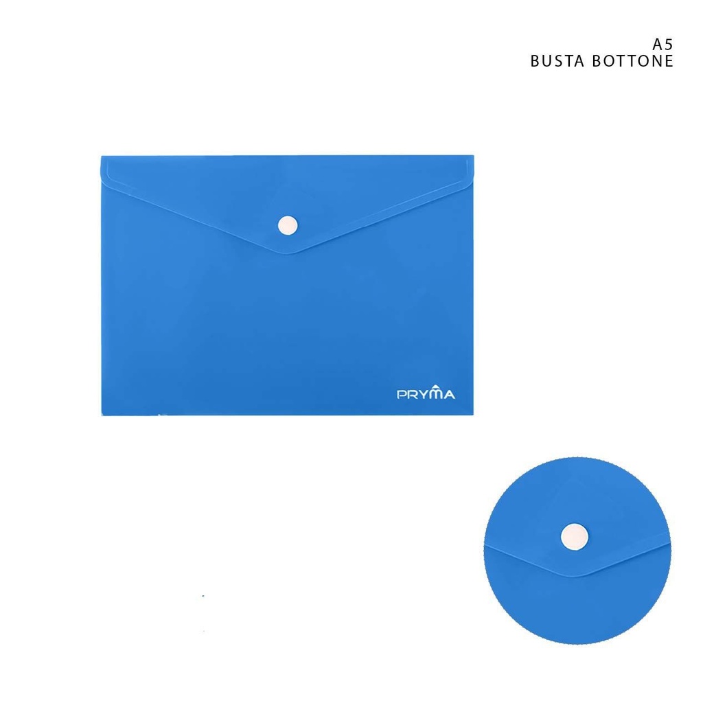 Carpeta A5 con botón azul - Material de papelería