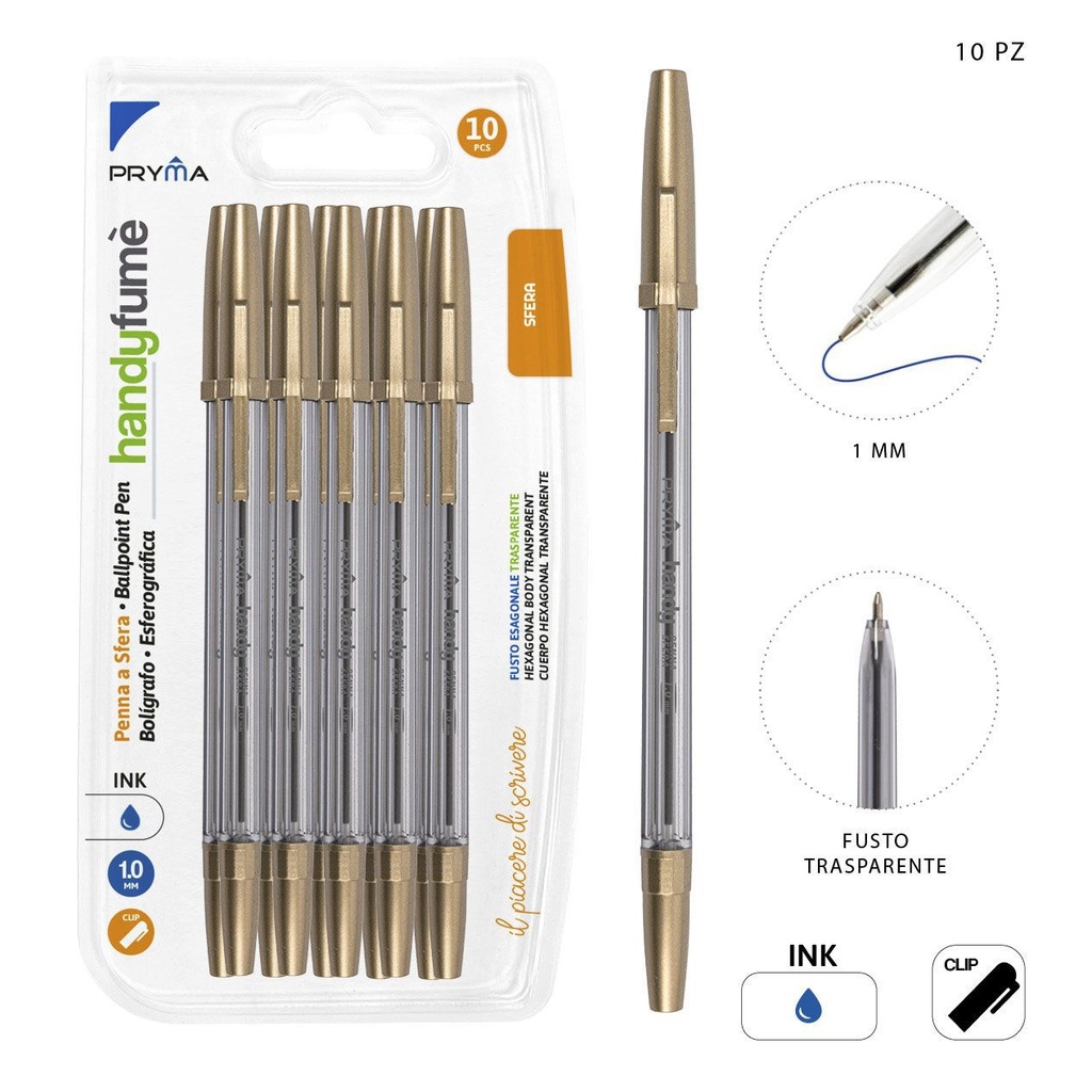 Lapicero Handy Fume azul 10 piezas - Herramientas de escritura