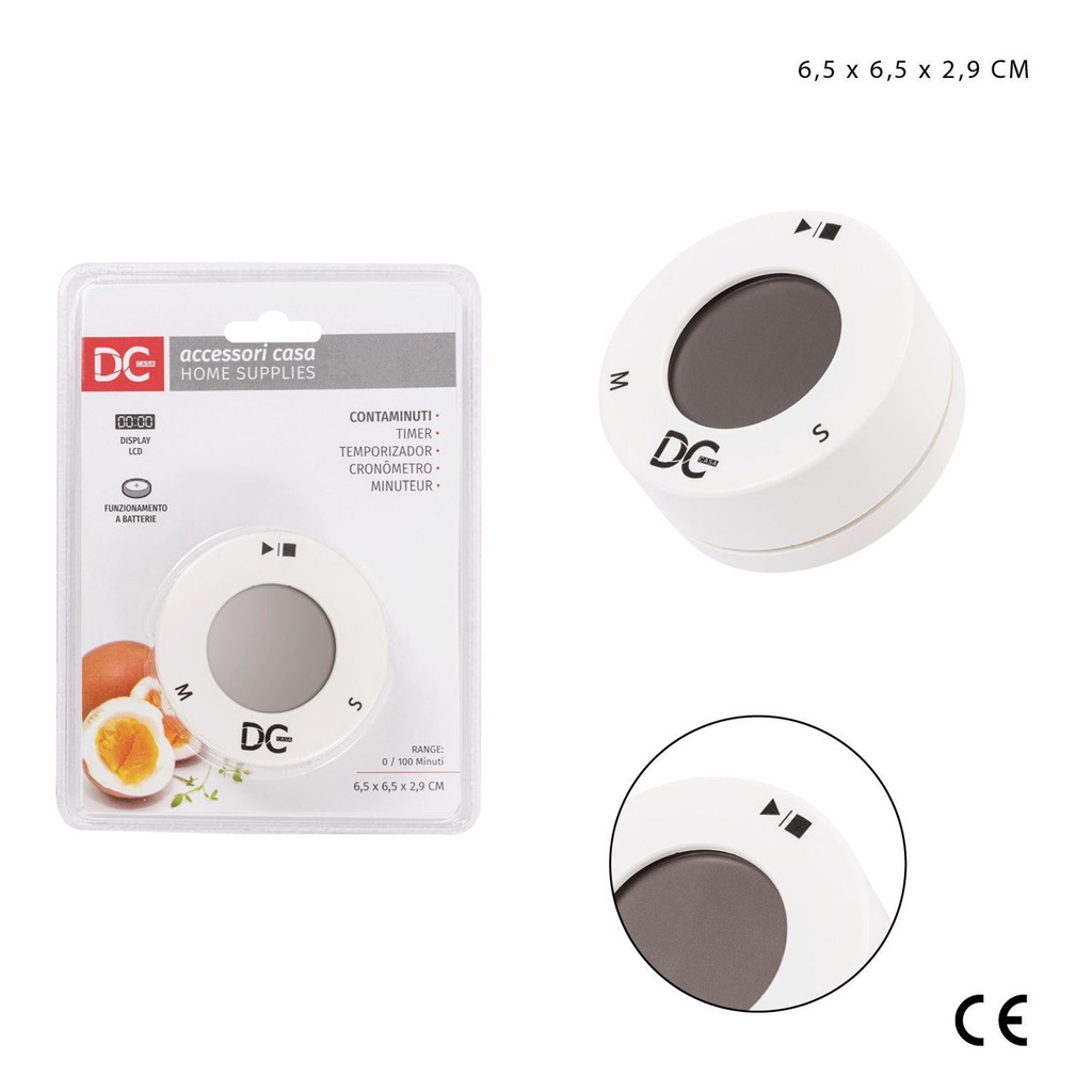 Temporizador digital de cocina 6.5x6.5x2.9 cm - Accesorios útiles de cocina