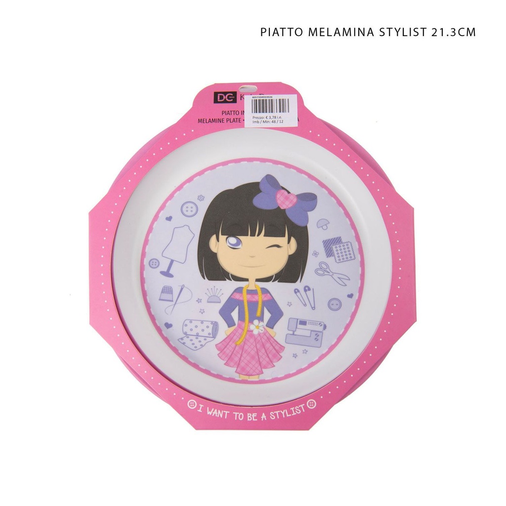 Plato de melamina 21.3cm para niños