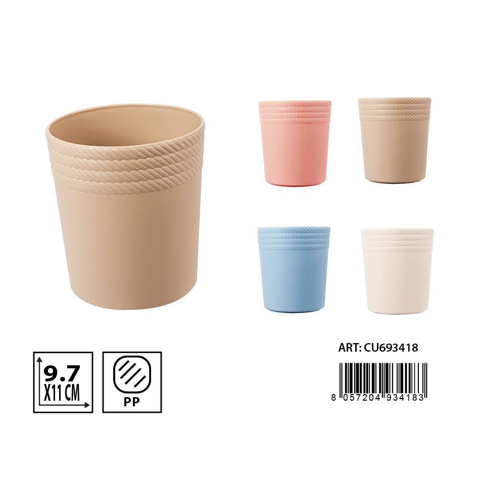 Vaso redondo de almacenamiento 9.7x11cm para organización