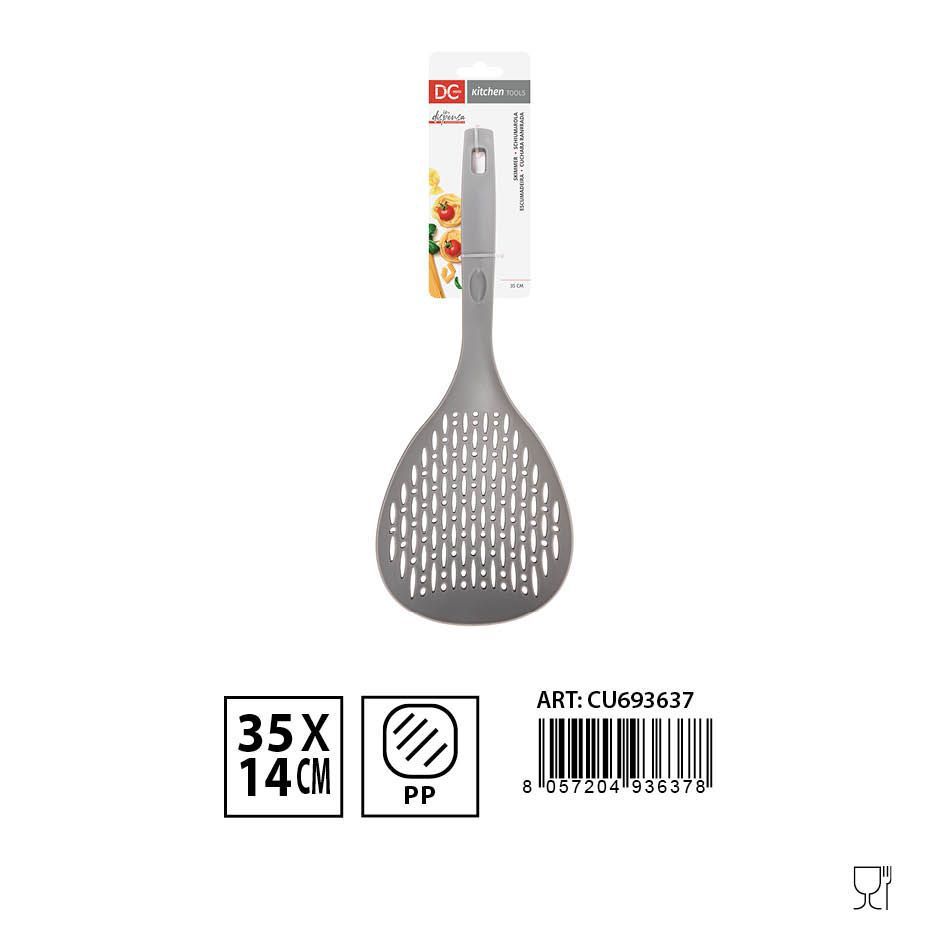 Cuchara ranurada 35x14cm para cocina y servir alimentos