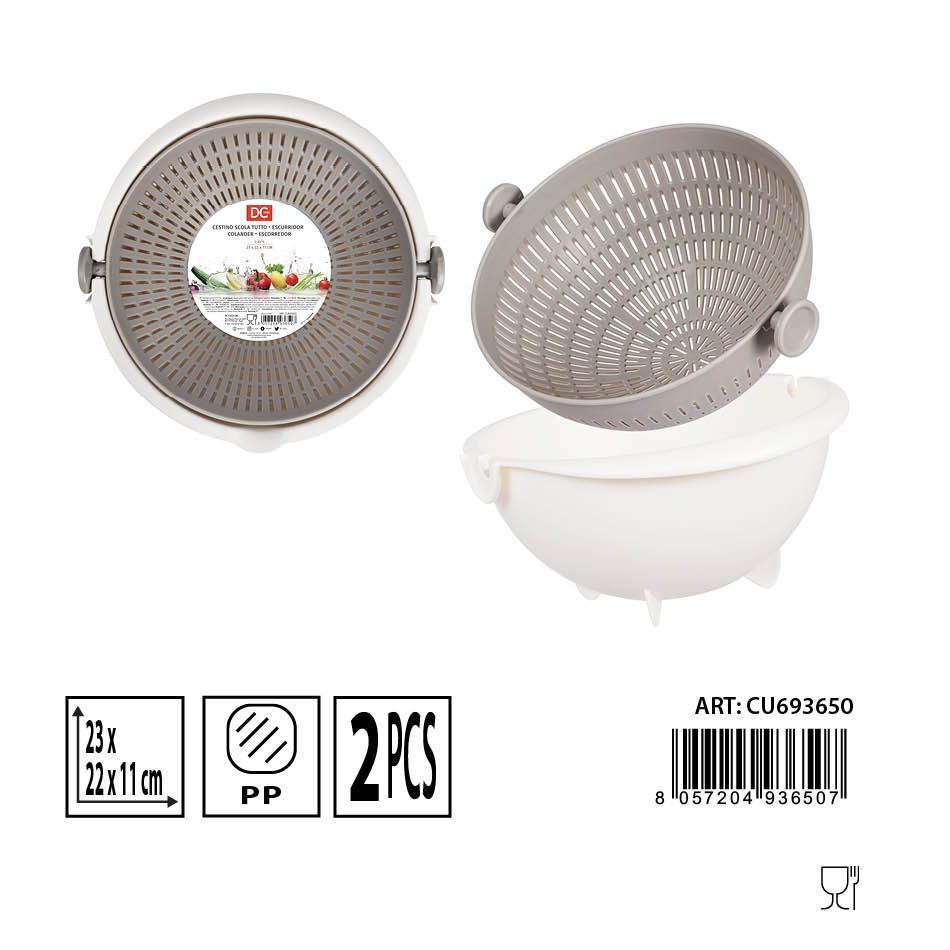 Escurridor 2 piezas 27x26x13 cm - Accesorios de cocina