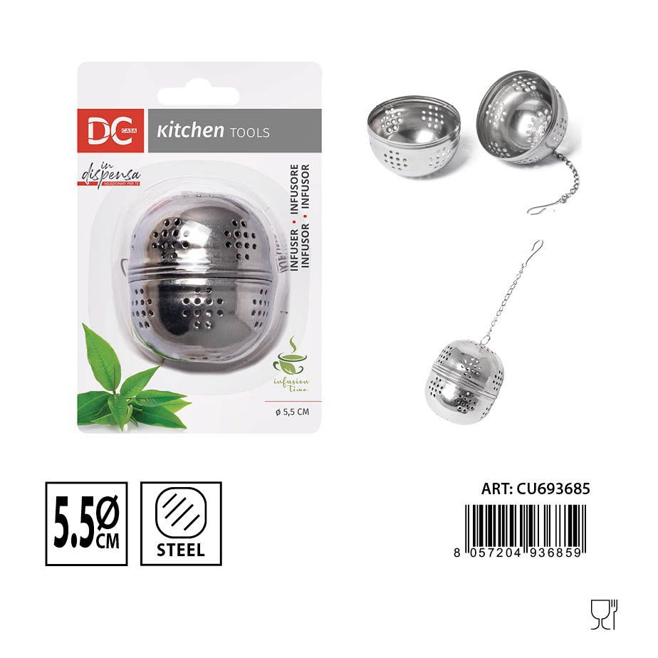 Bola de té de acero inoxidable 5.5x6cm