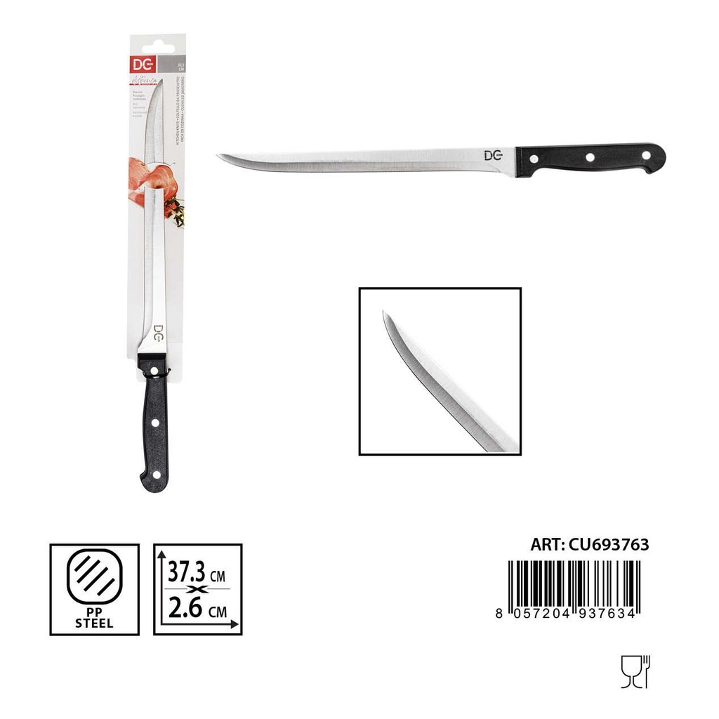 Cuchillo jamonero 6.5" 37.3x2.6cm - Utensilio de cocina