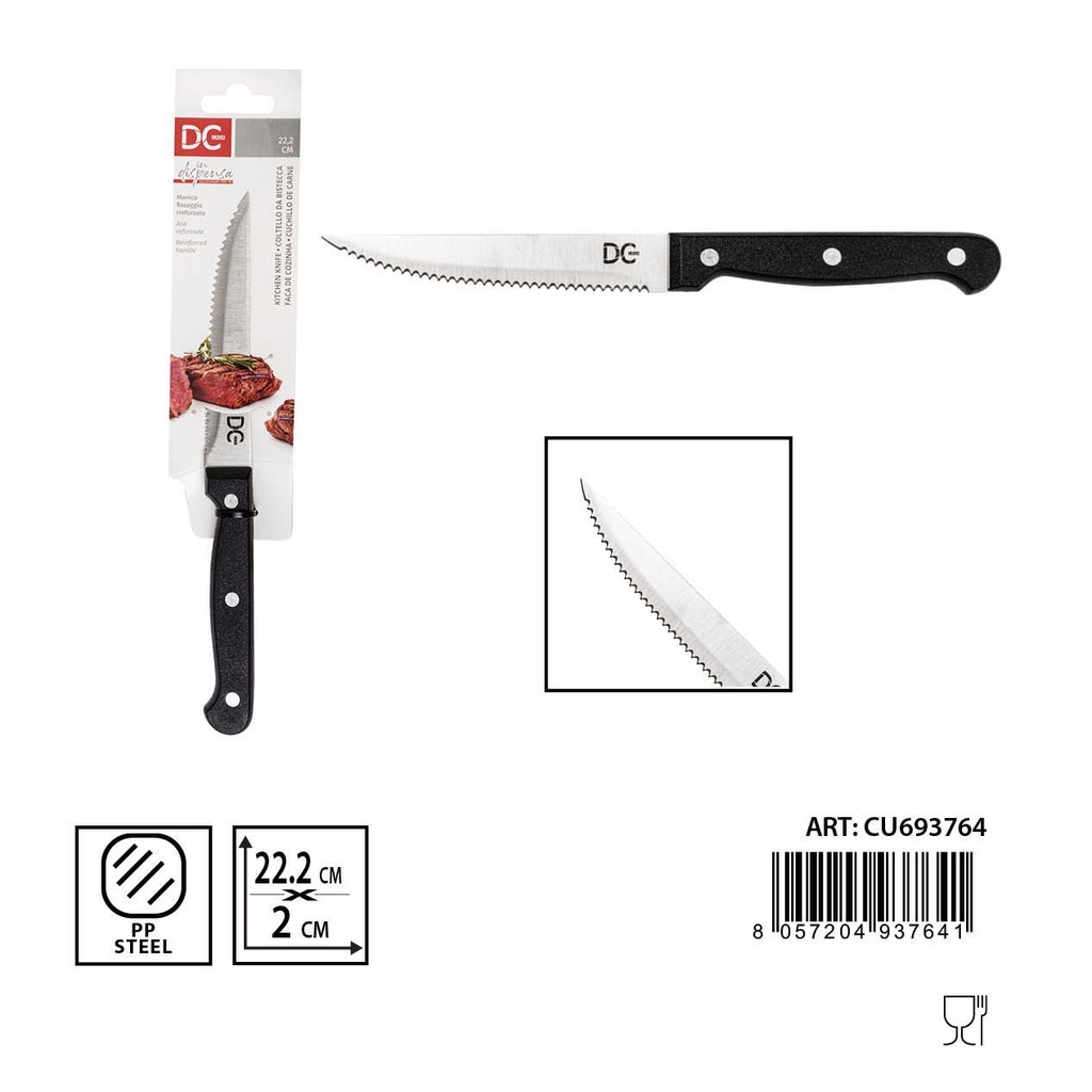 Cuchillo de carne 22.2x2.0 cm - Utensilios de cocina esenciales