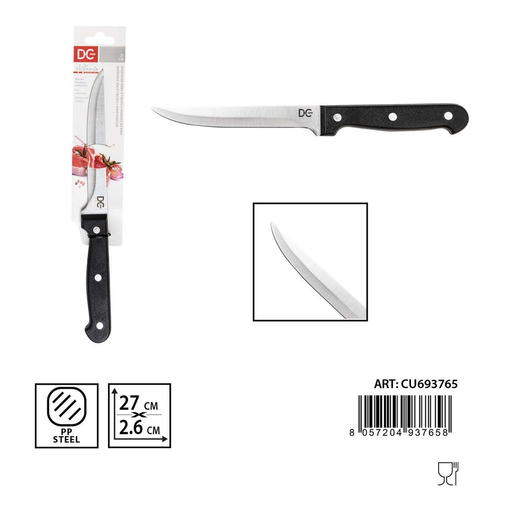 Cuchillo para deshuesar 27x2.6cm para cocina