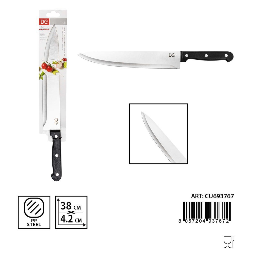 Cuchillo de chef 38x4.2cm para cocina