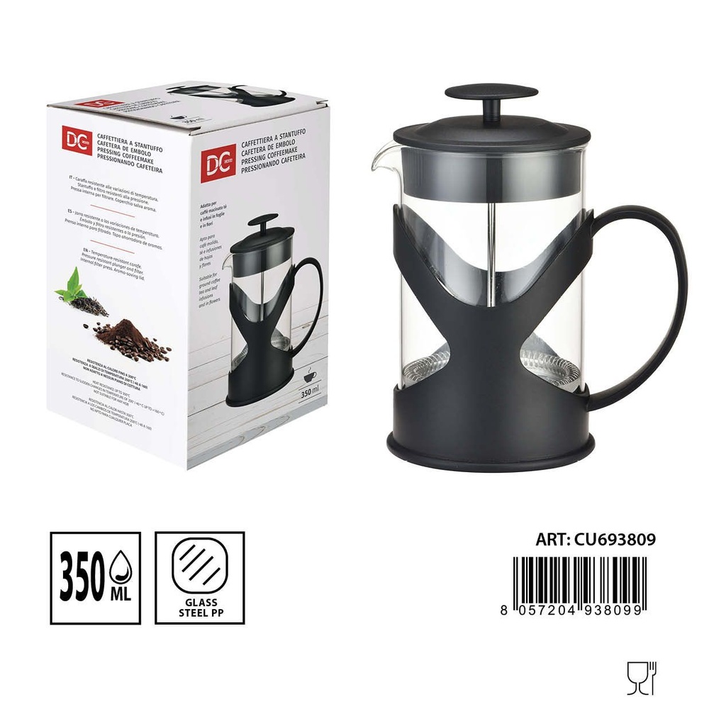 Cafetera de émbolo 350ml para té y café