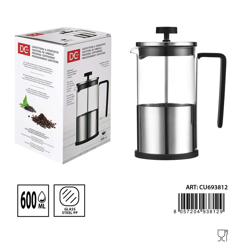 Cafetera de émbolo 600 ml - Utensilios de café y té