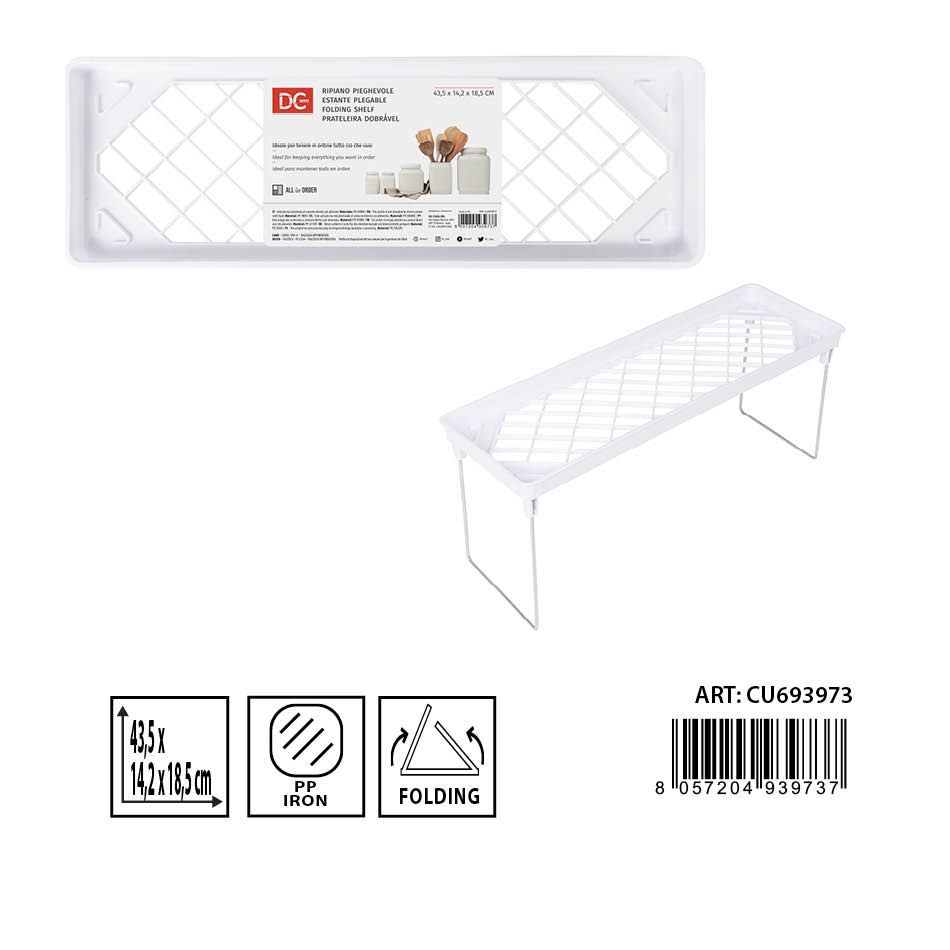 Estante plegable de metal para cocina 43.5x14.2x18.5cm