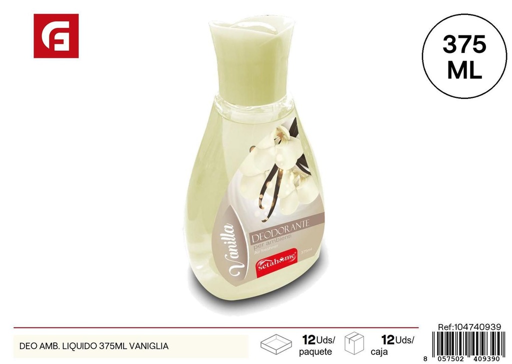 Aceite aromático líquido 375ml vainilla - Ambientadores