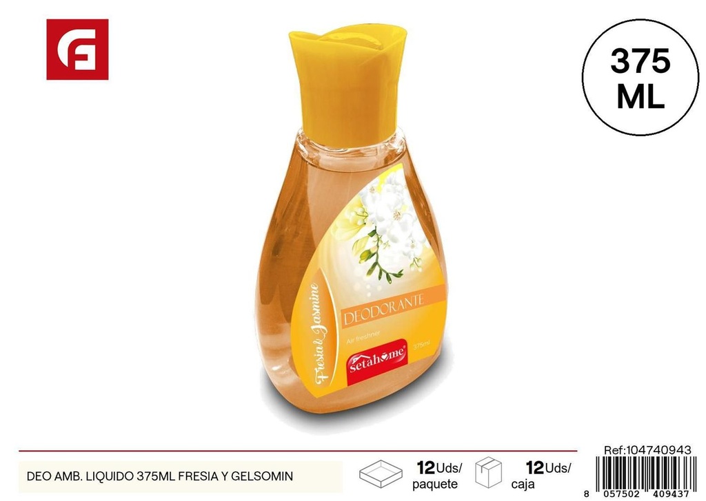 Aceite aromático líquido 375ml fresia y jazmín - Ambientadores