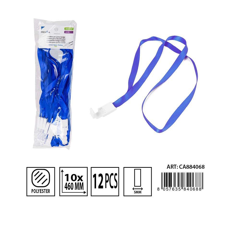 Cordón para identificador 10x460 mm 12 unidades - Material de oficina