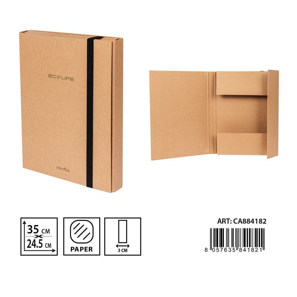 Carpeta kraft 35x24.5cm D.3cm para documentos