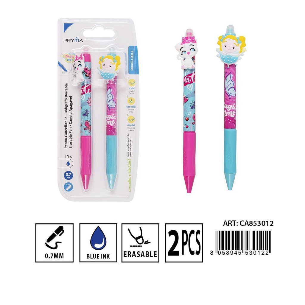 Bolígrafo borrable 0.7MM 2pz - Material de papelería