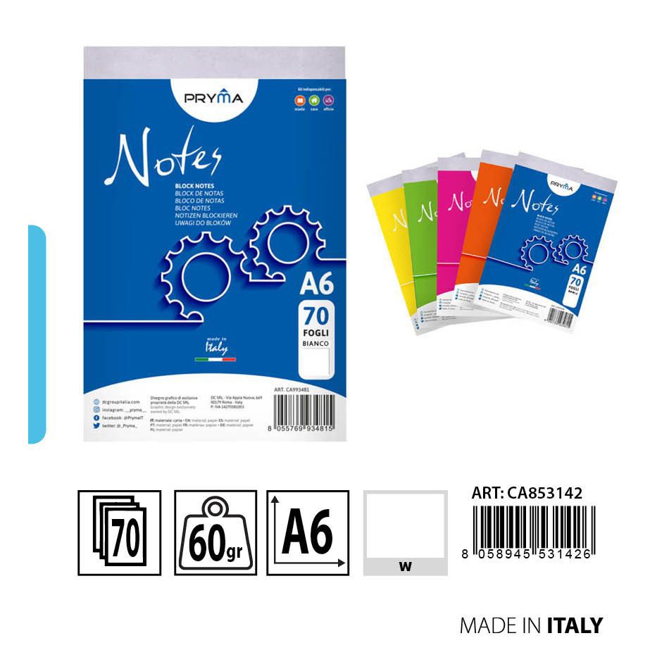 Cuaderno de notas A6 70FF BI 10x15 cm - Notas y agendas