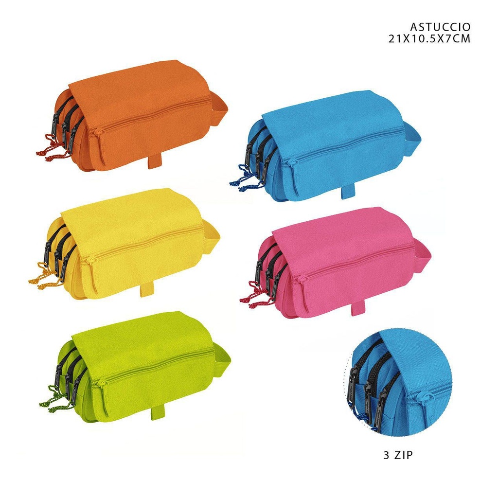 Estuche tres capas 21x10.5x7cm para material escolar
