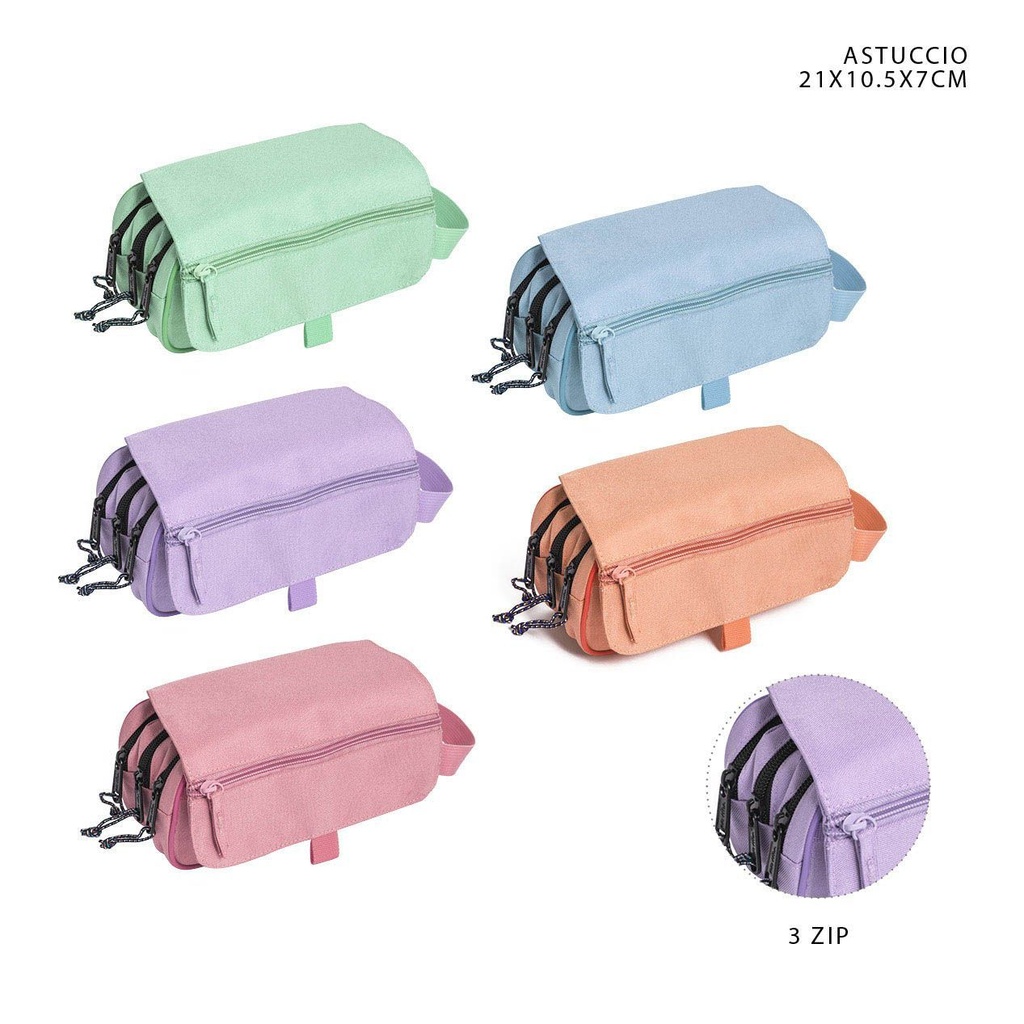 Estuche de 3 capas 21 x 10.5 x 7 cm - Estuches 