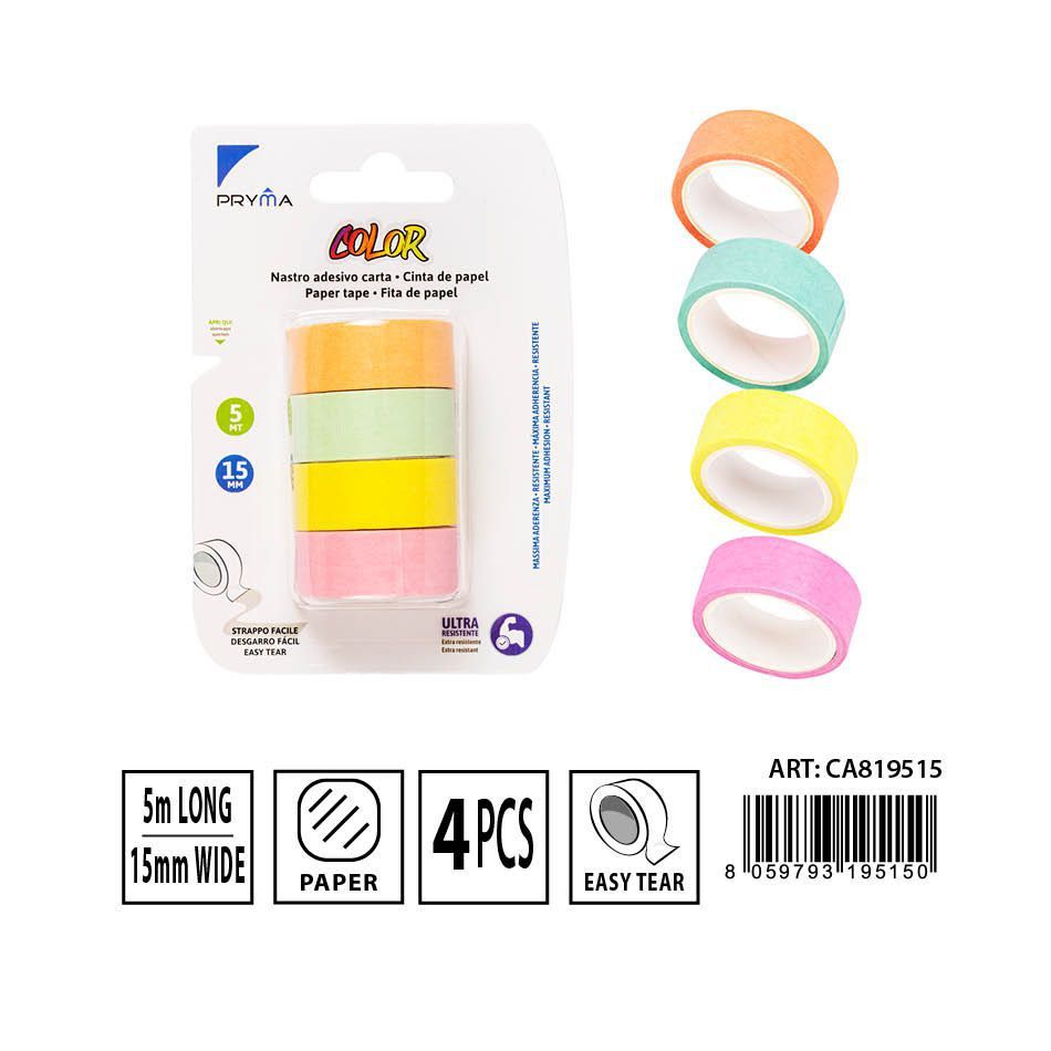 Cinta adhesiva de papel 15MMX5M - Adhesivos