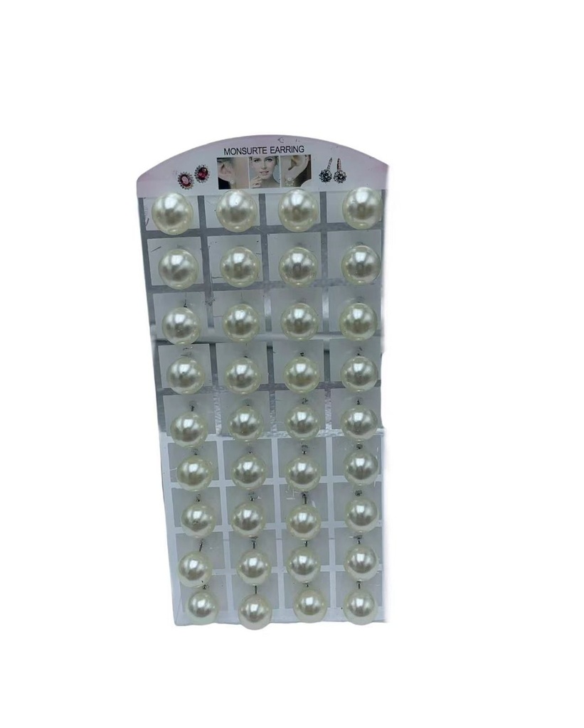 Pendientes de Perlas 14mm 18/pzas 106 MONS - Joyas y bisutería