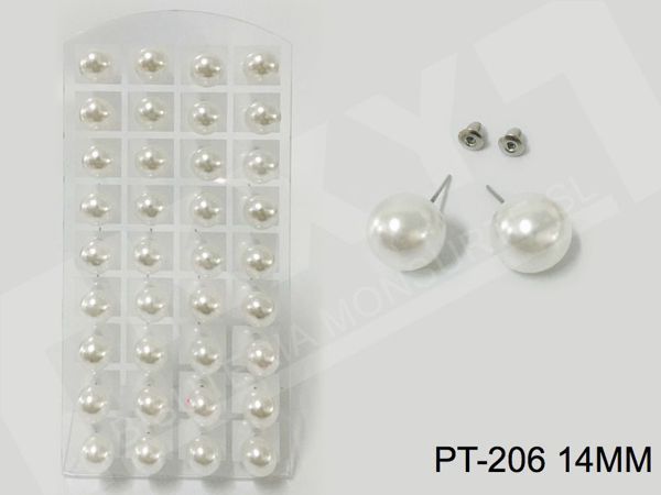 Pendientes 14mm Blanc 18/pzas M - Joyas y bisutería