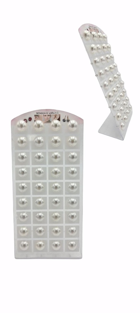 Pendientes M/Perla/Blanc 14mm 18/pzas MONS - Joyas y bisutería