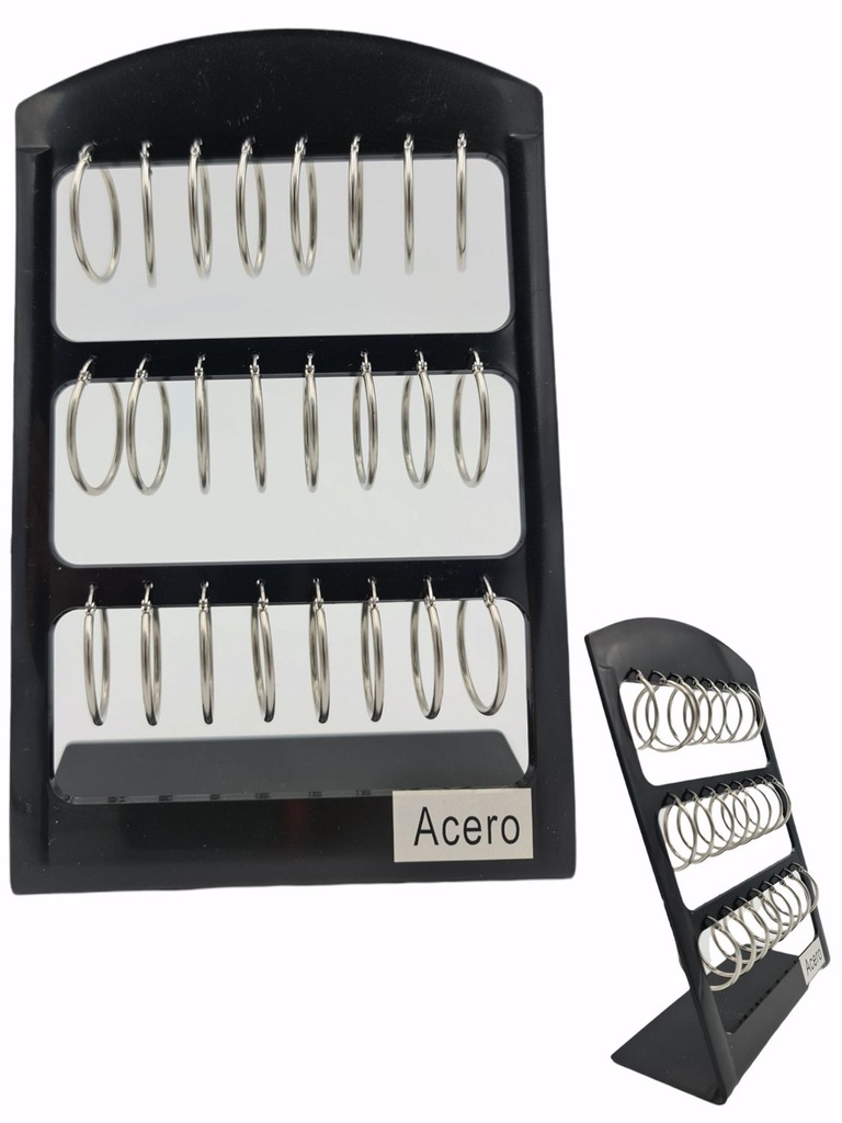 Aros de 2.5 cm 12 unidades modelo 2547 - Aros y bisutería