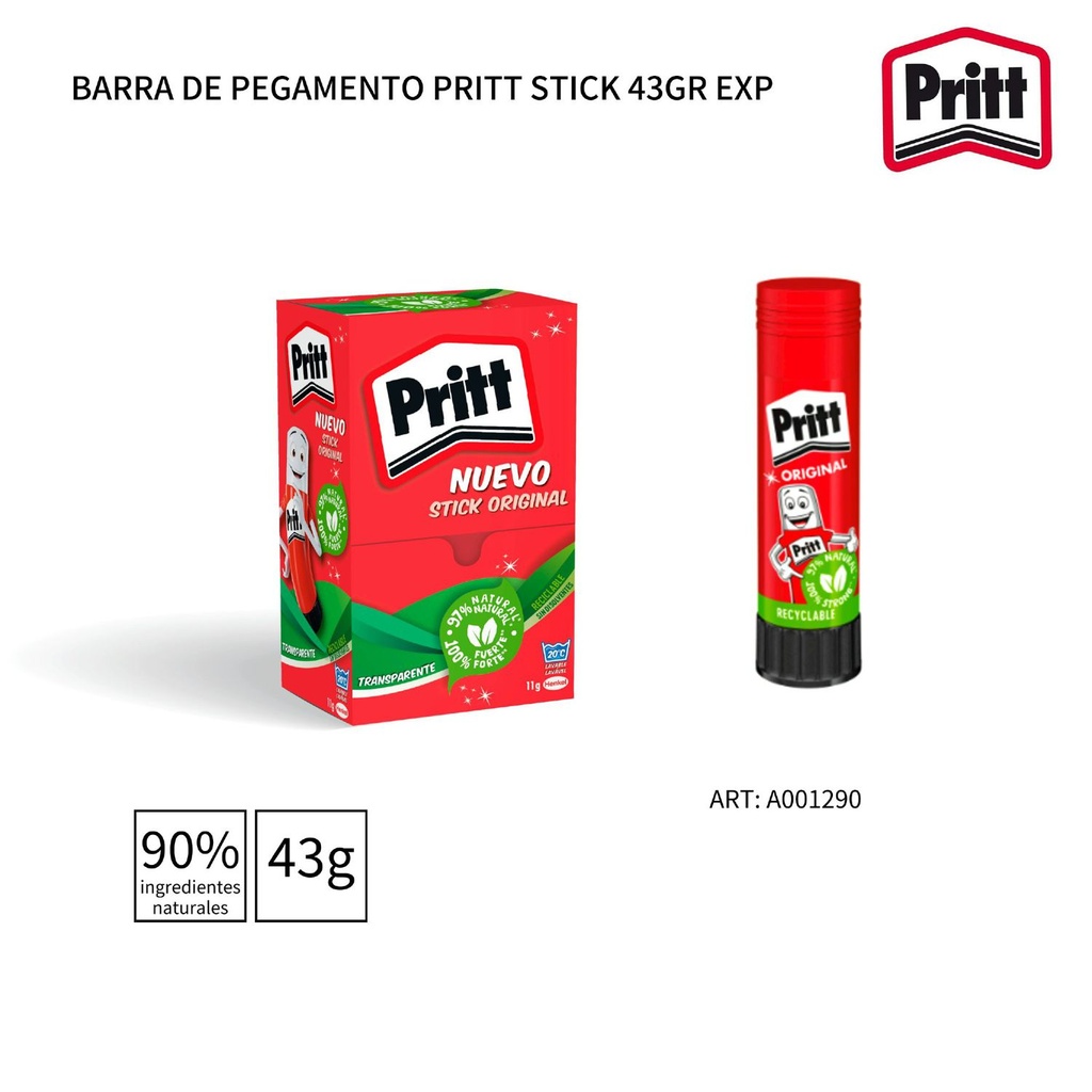 Barra de pegamento Pritt Stick 43gr