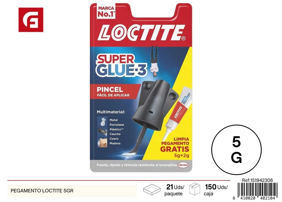 Super Glue 5g de LOCTITE con pincel - Material de oficina