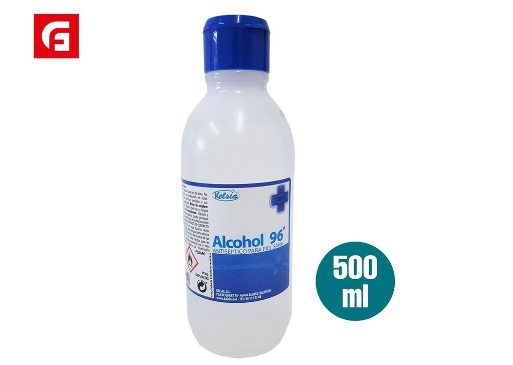 Alcohol YBK 500ml para desinfección y cuidado personal