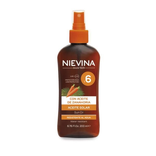 Aceite bronceador Nievina de zanahoria 200ml