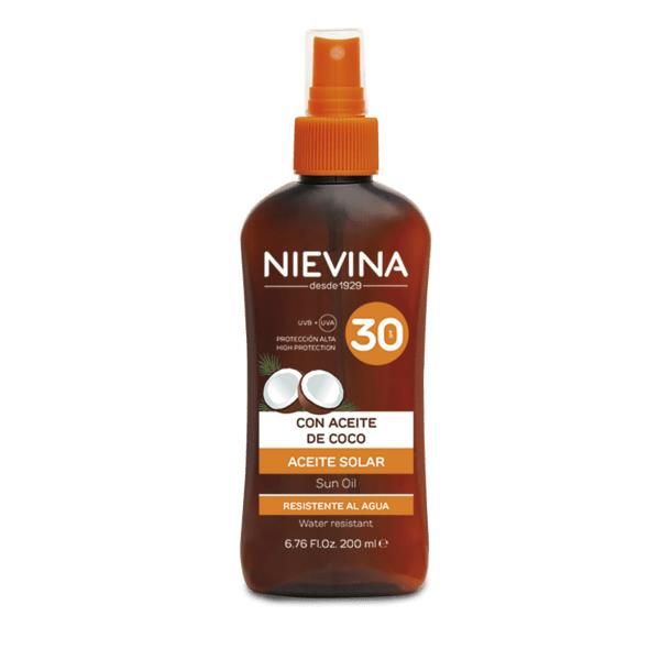 Aceite de coco bronceador NieVina F30 200ml