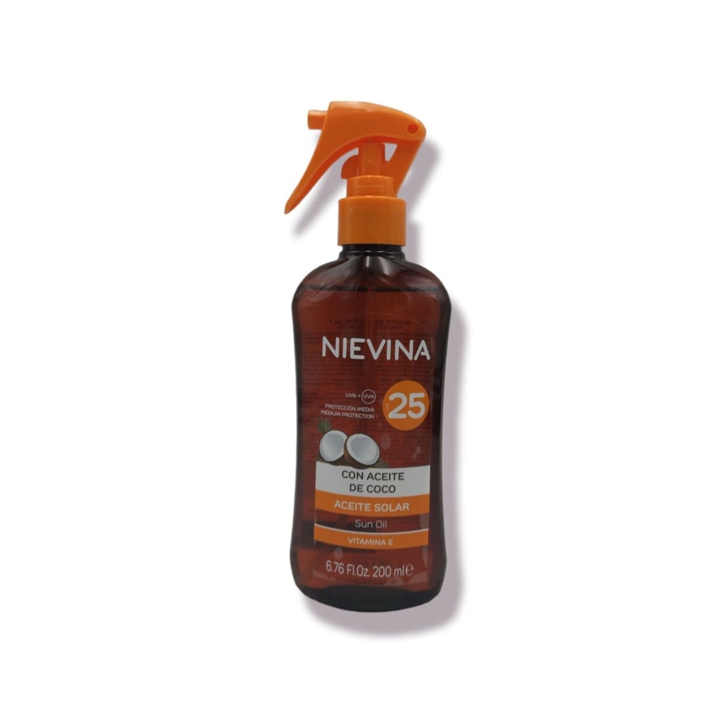 Nievina aceite de coco F25 200ml para cuidado personal