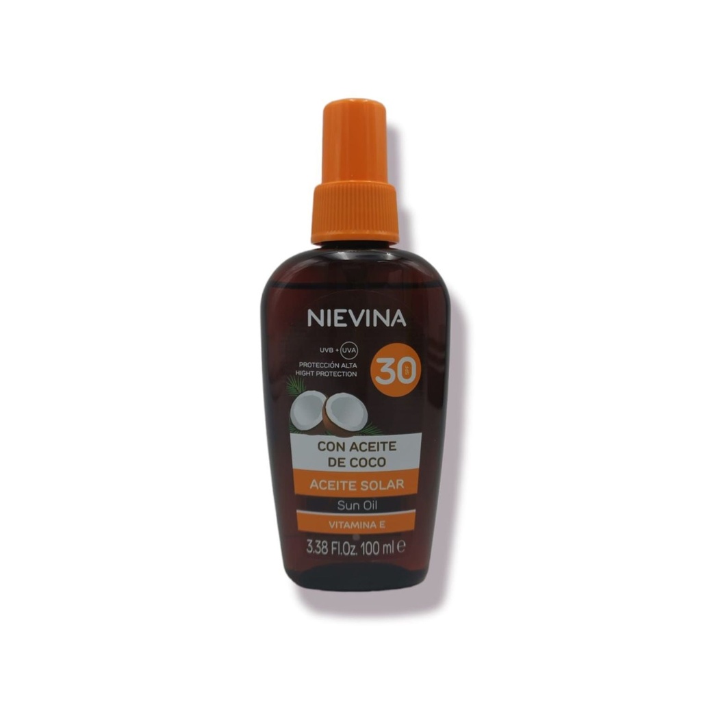 Aceite de coco protector solar F30 100ml Nievina