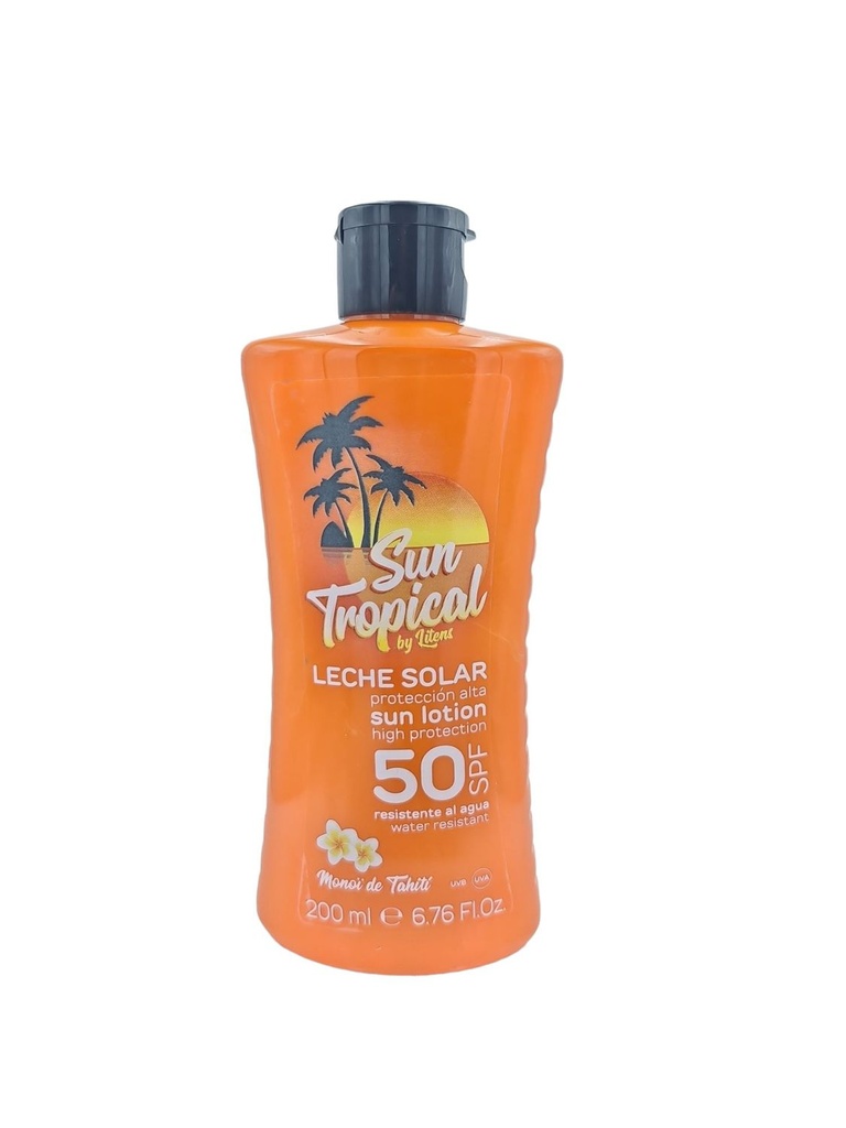 Leche solar Sun Tropical SPF50 200ml para protección solar